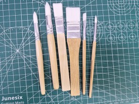Set 6 pinceles BOLONG madera